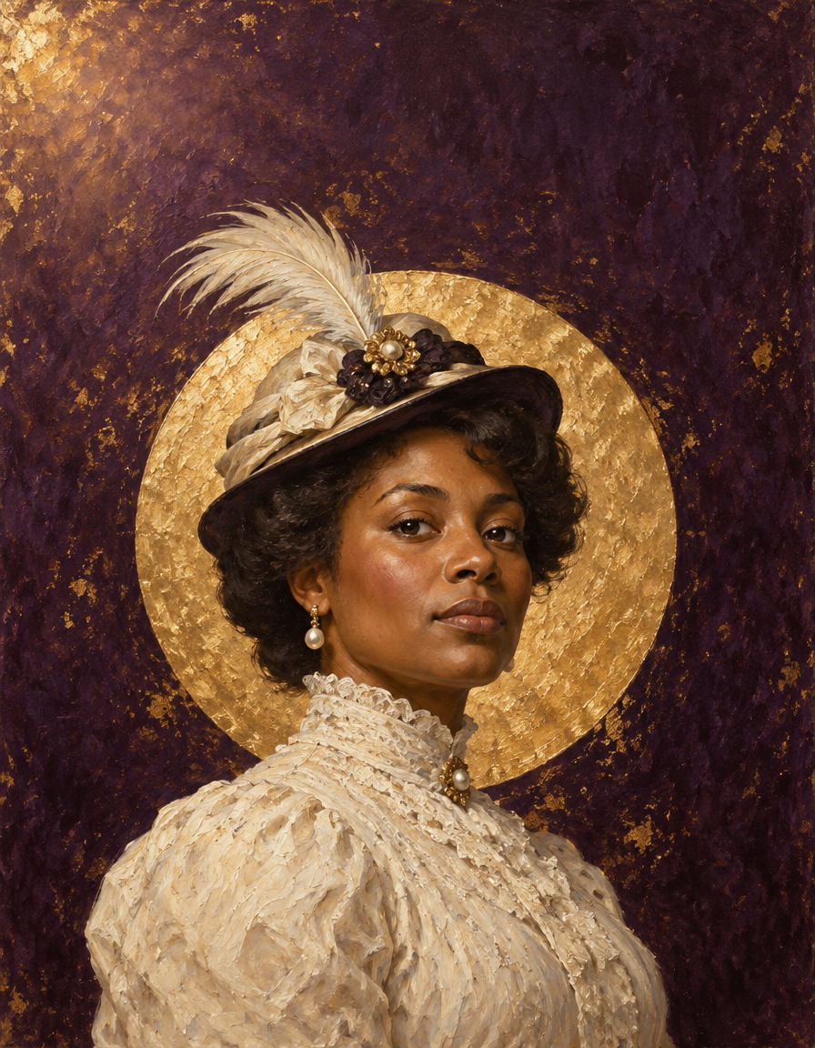 Painted tribute portrait of Madam C.J. Walker